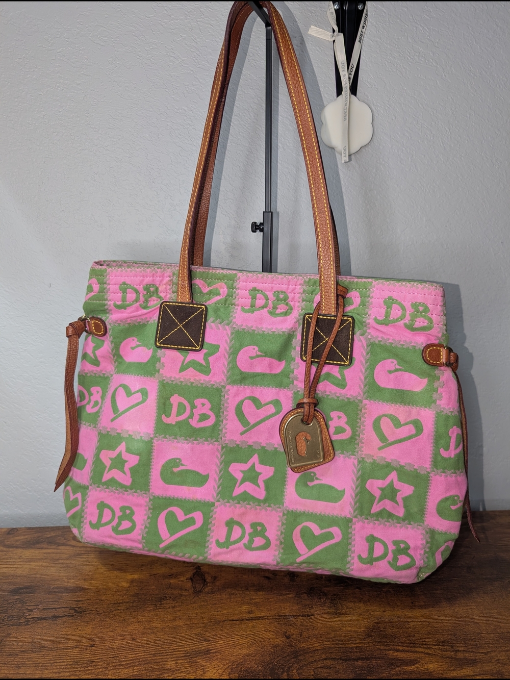 Dooney & Bourke Signature Hearts & Stars Patchwork Tote